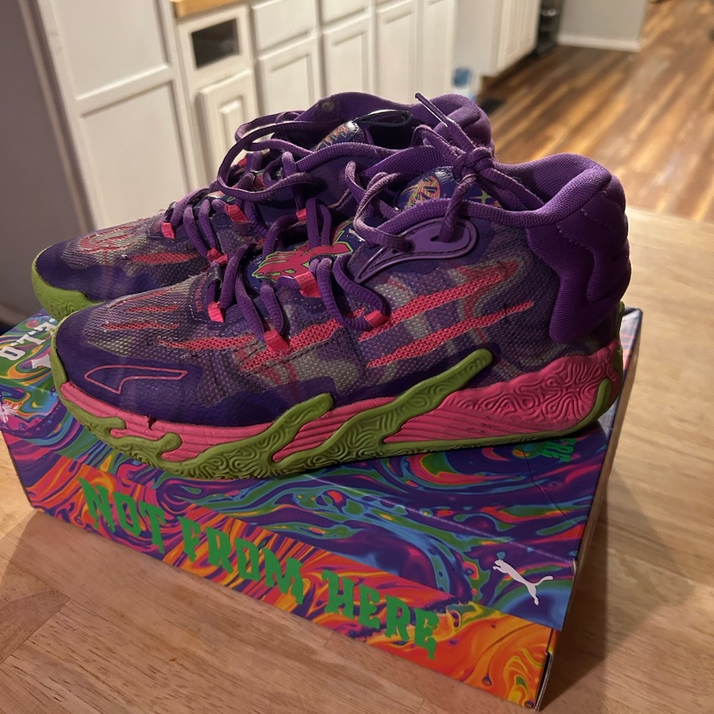 Puma Kids Sneakers in Purple and Green